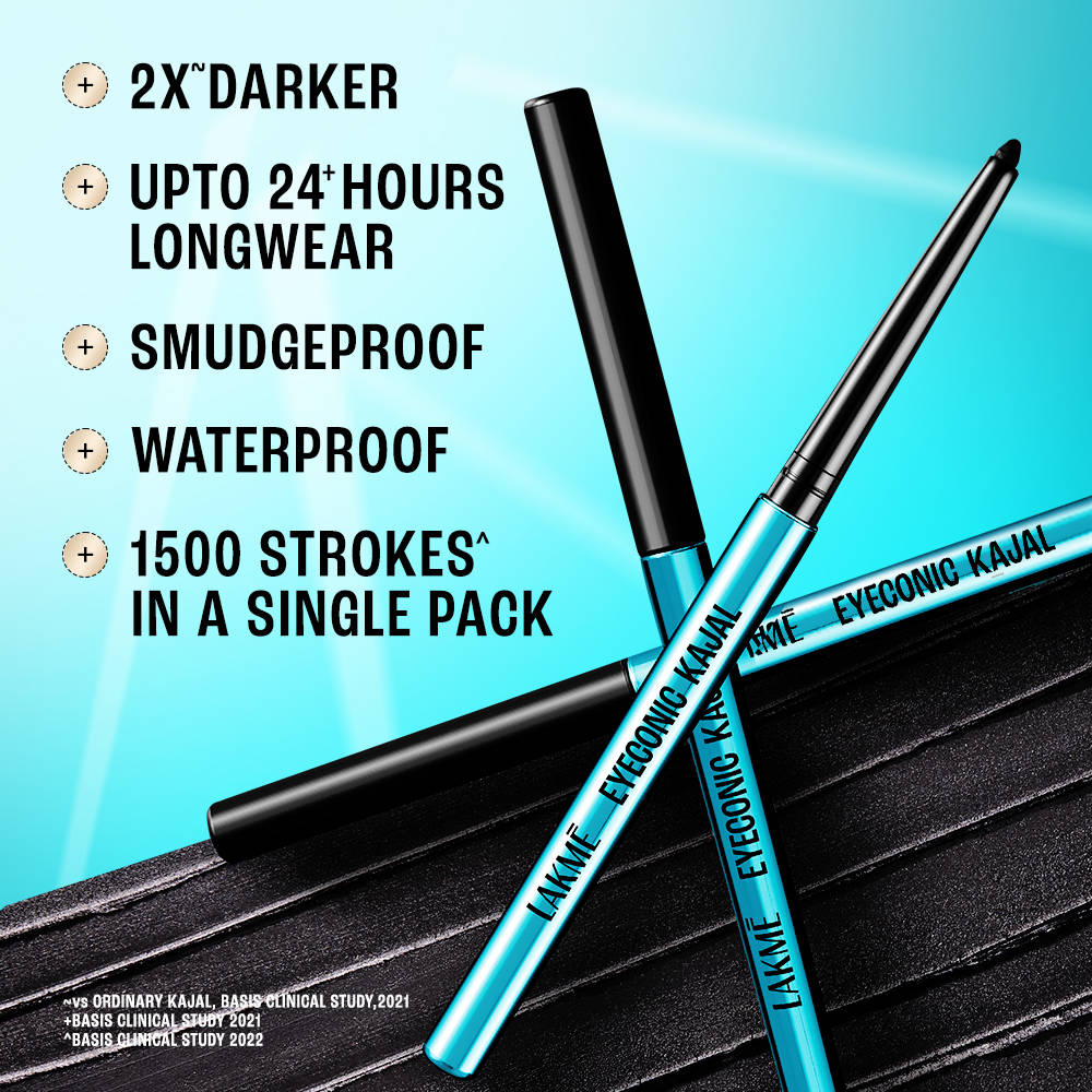 9 to 5 Eyeconic Kajal, Waterproof, Smudgeproof, lasts 24 Hrs, Sparkling Black | E20 - view 4