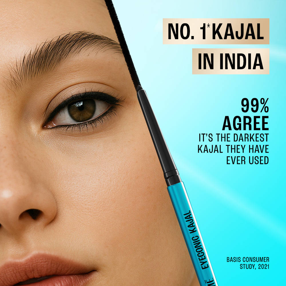 9 to 5 Eyeconic Kajal, Waterproof, Smudgeproof, lasts 24 Hrs, Sparkling Black | E20 - view 5