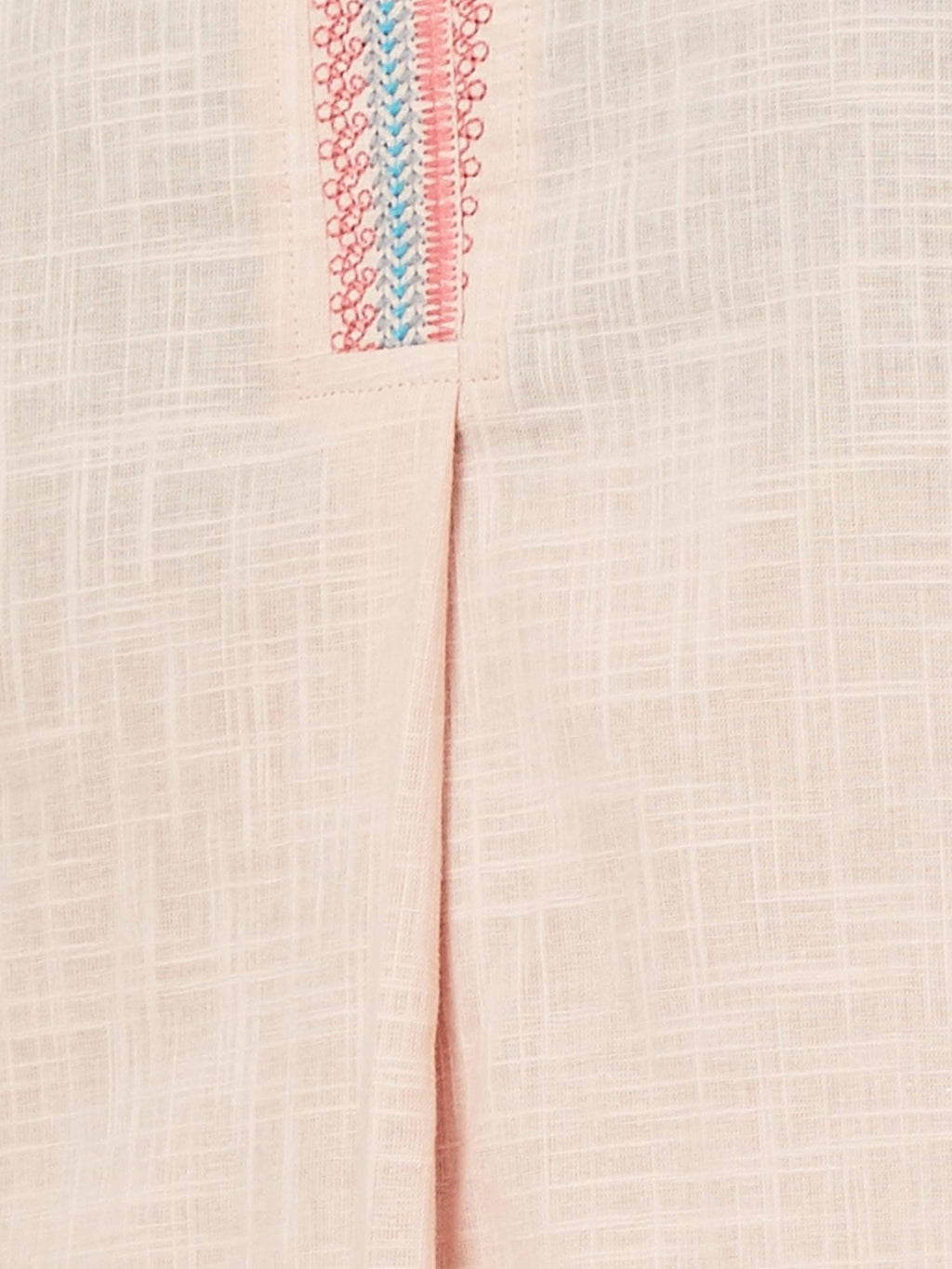 Women Embroidered Peach Straight Kurta | U3S - view 8