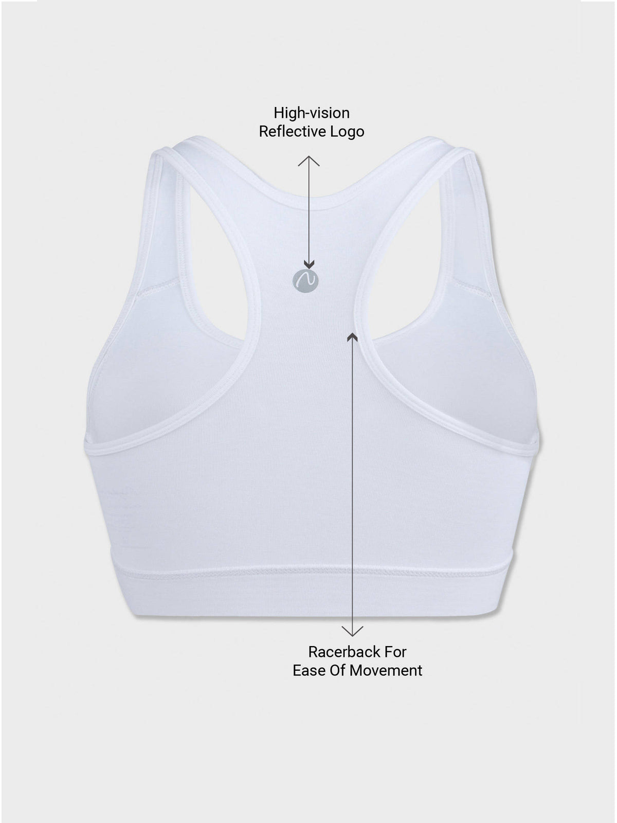 Everyday Cotton Sports Bra with Moulded Removable Cups for Walking& Yoga NYK059 Blue | sb09 - view 45