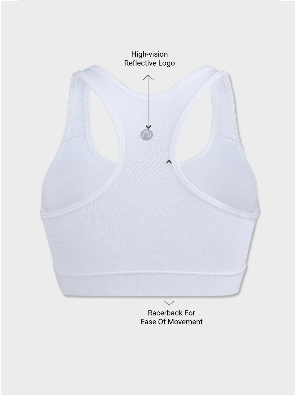Cotton Slip On Sports Bra with Removable Cups NYK059 Navy | sb09 - view 33