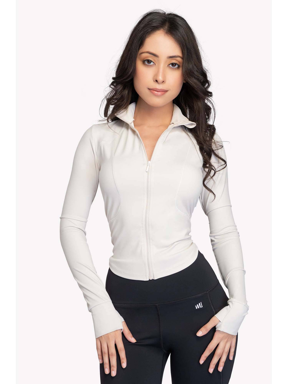 Women White Sculpted Jacket | JK12 - view 1