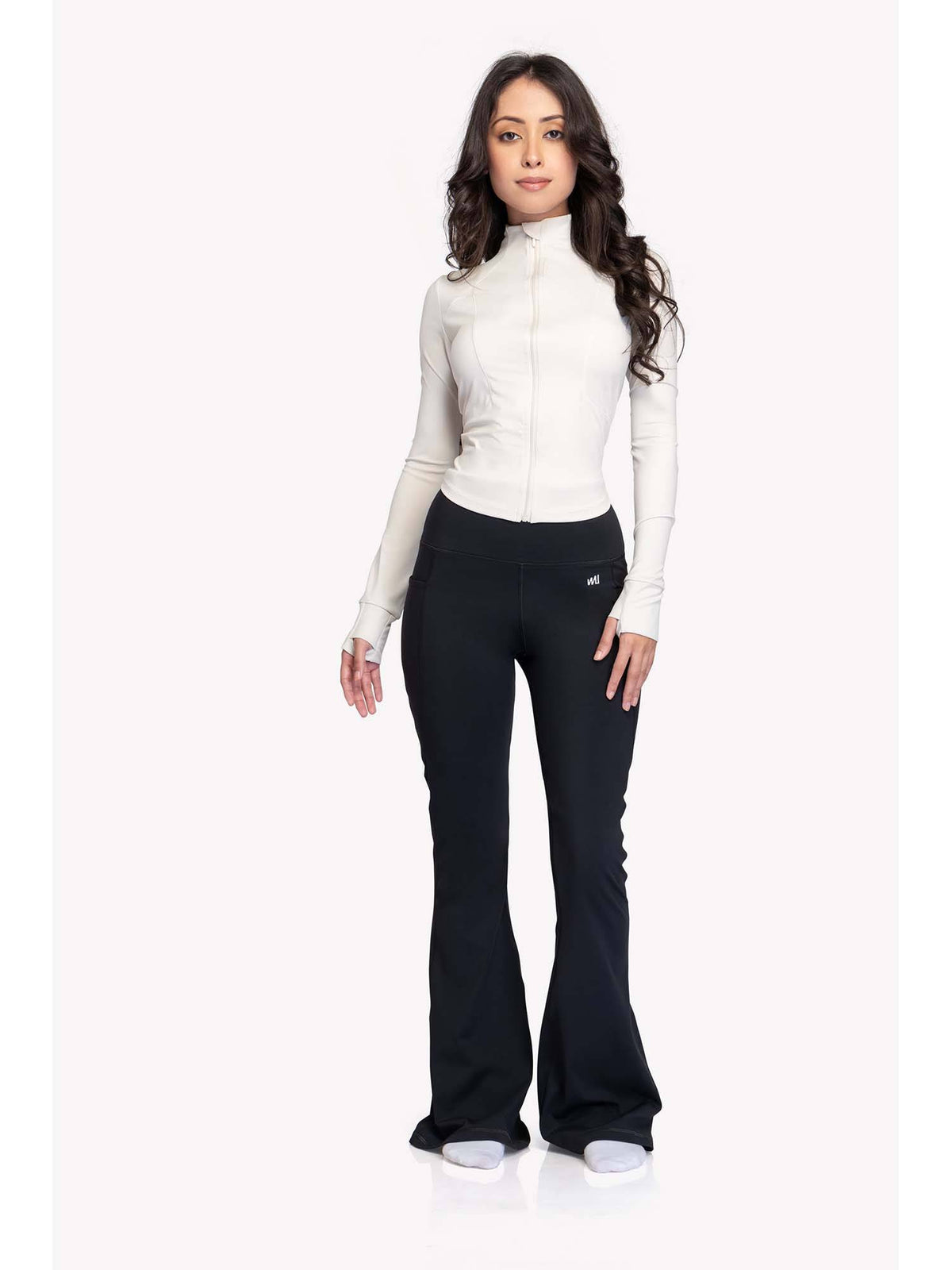 Women White Sculpted Jacket | JK12 - view 2