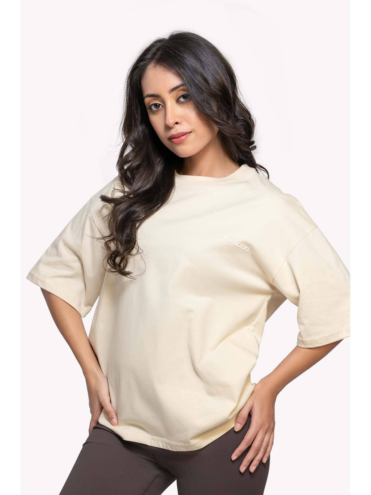 Women White Easefit Oversize T-Shirt | TT89 - view 5