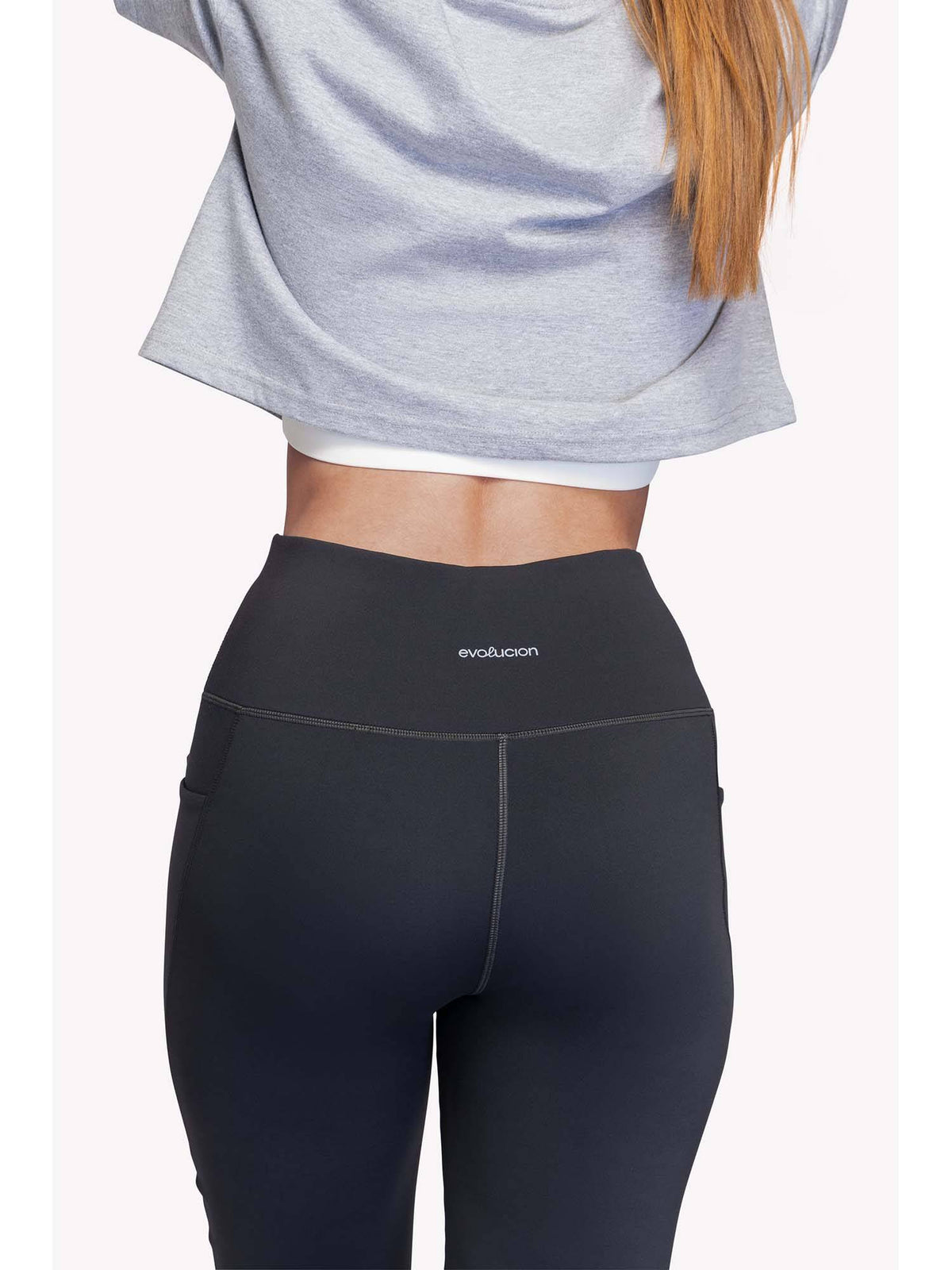 Women Grey Athletic Crop T-Shirt | TT89 - view 2