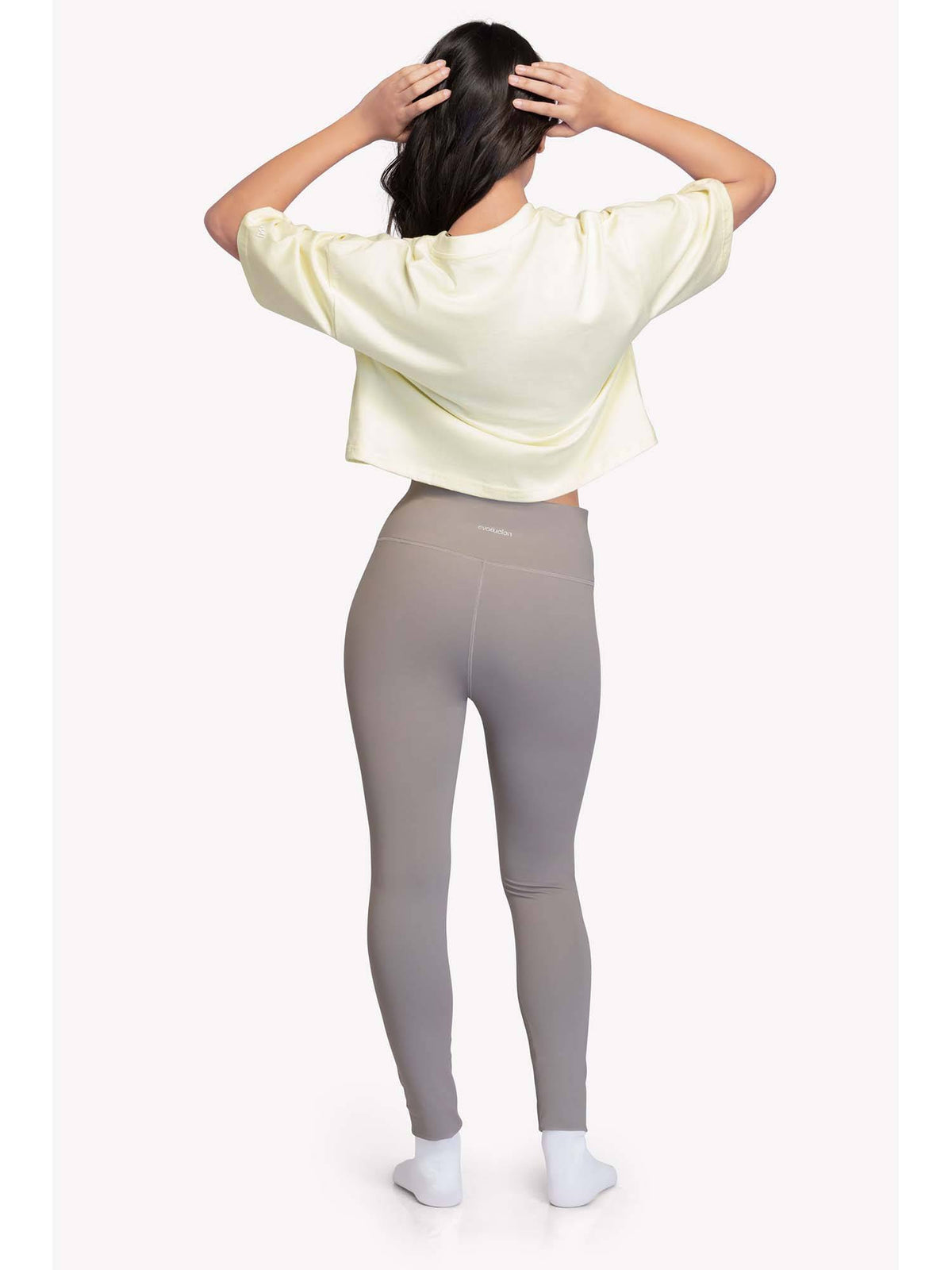 Women White Athletic Crop T-Shirt | TT89 - view 4