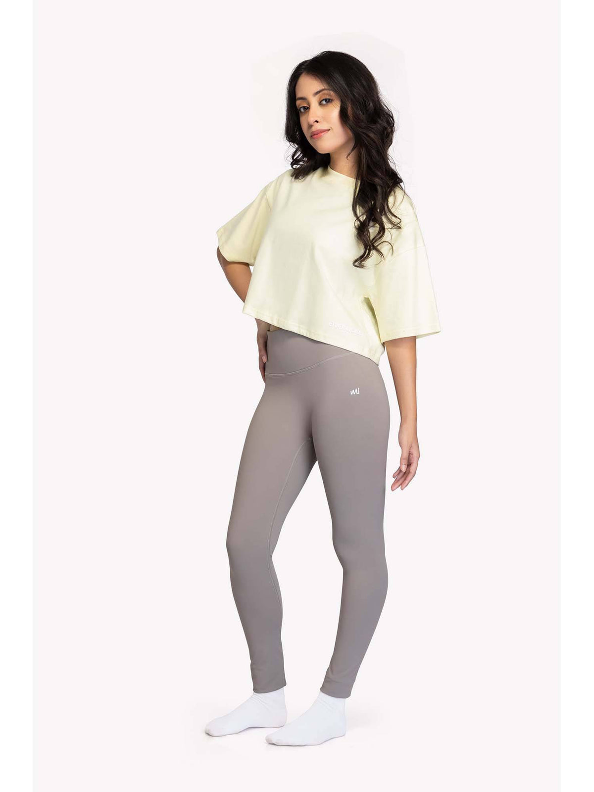 Women White Athletic Crop T-Shirt | TT89 - view 6