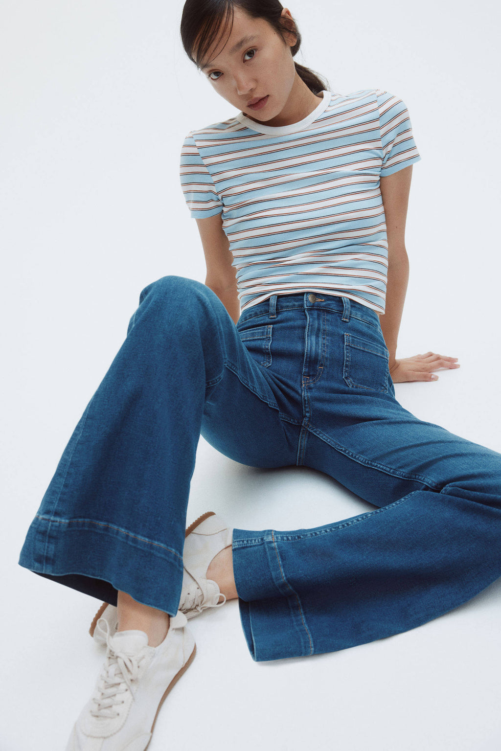 Women Blue Bootcut High Jeans | BT10 - view 1