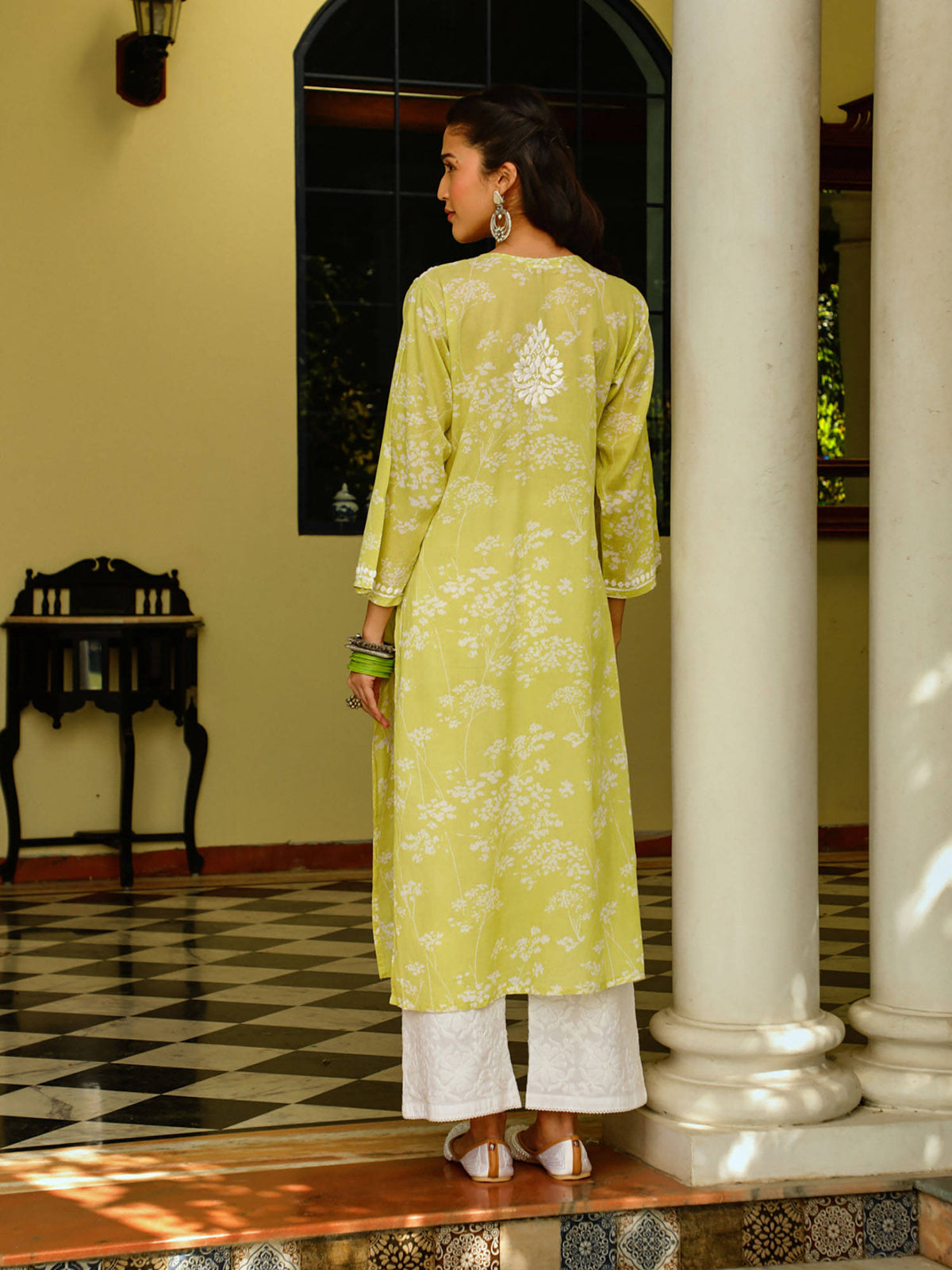 Chikankari Printed Long Kurta | FY93 - view 30