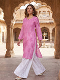 Women Green Chanderi Silk Chikankari Kurta | FY93 - view 16