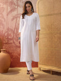 Teal Lakhnavi Embroidered Kurtas | FY93 - view 8