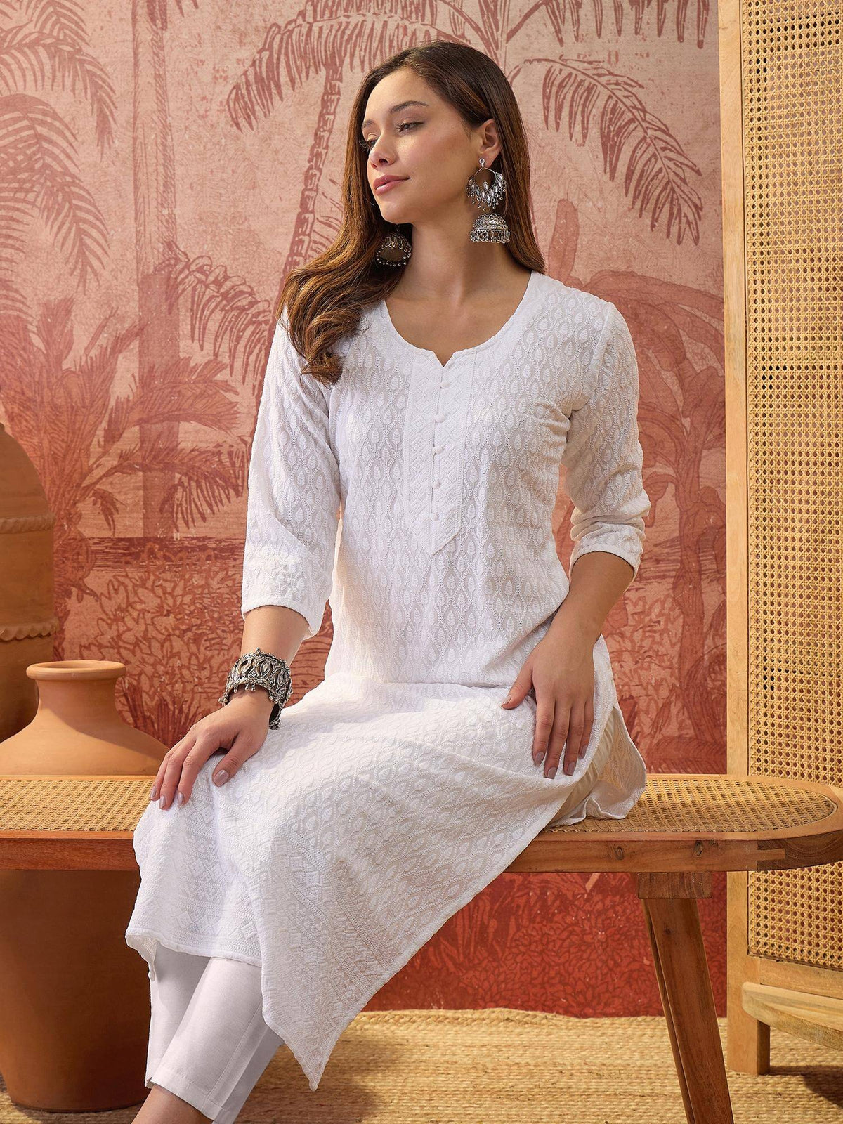 Maroon Lakhnavi Embroidered Kurtas | FY93 - view 10