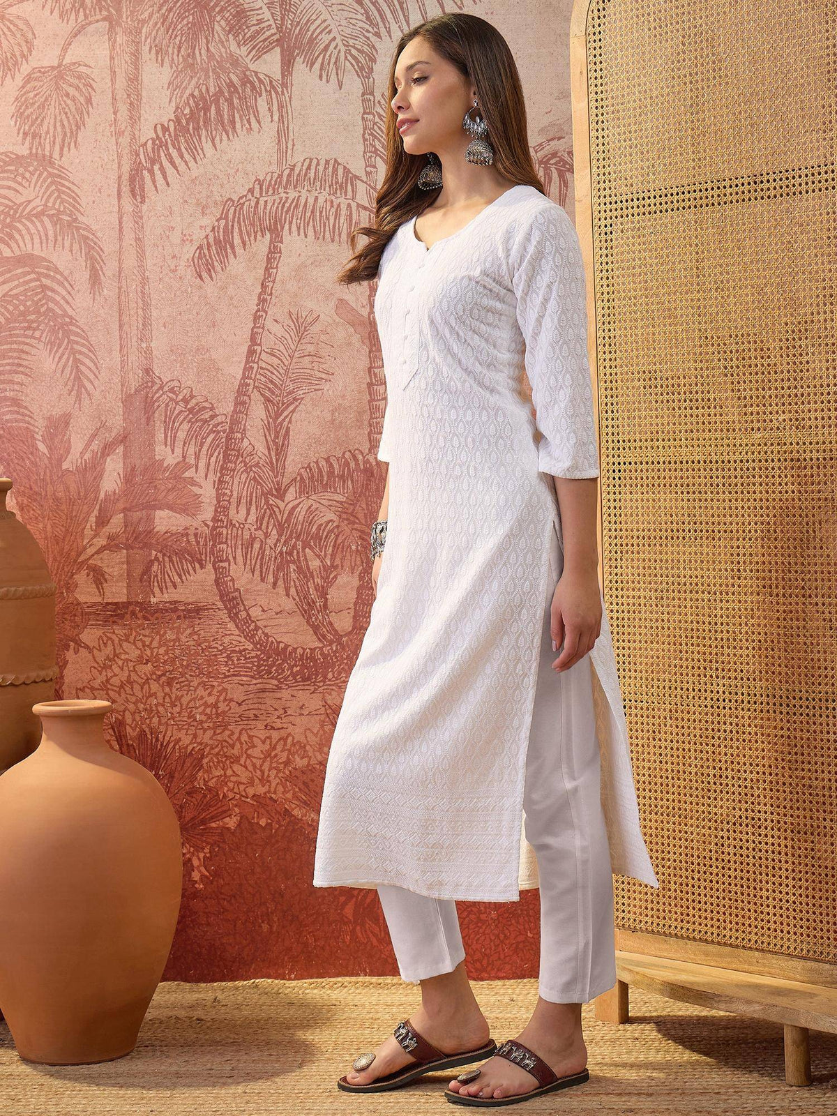 Maroon Lakhnavi Embroidered Kurtas | KDG - view 13