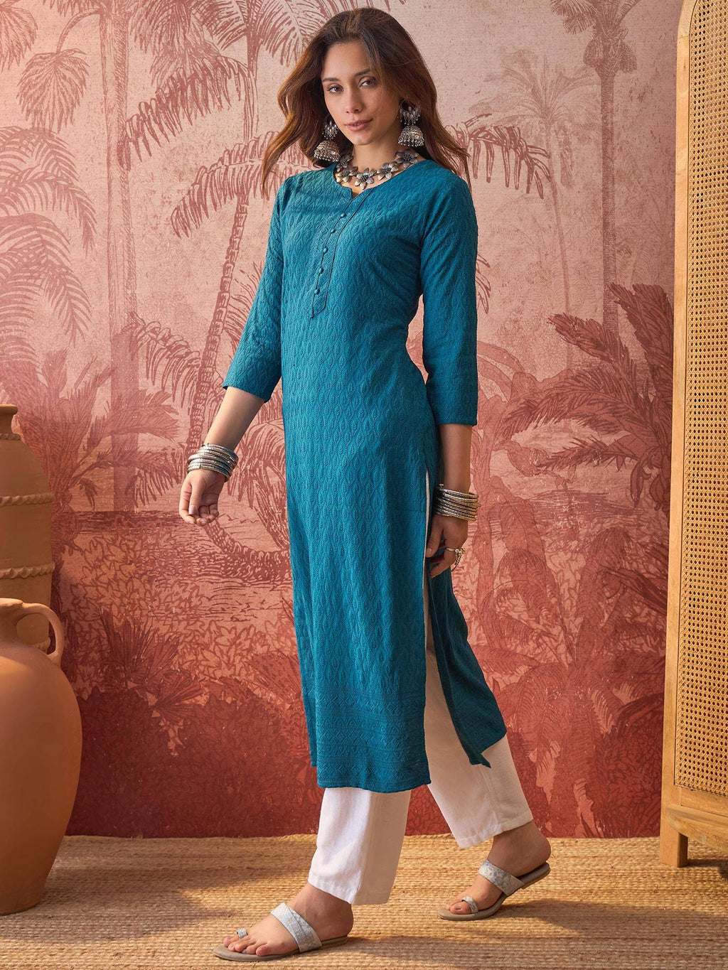 Maroon Lakhnavi Embroidered Kurtas | KDG - view 19