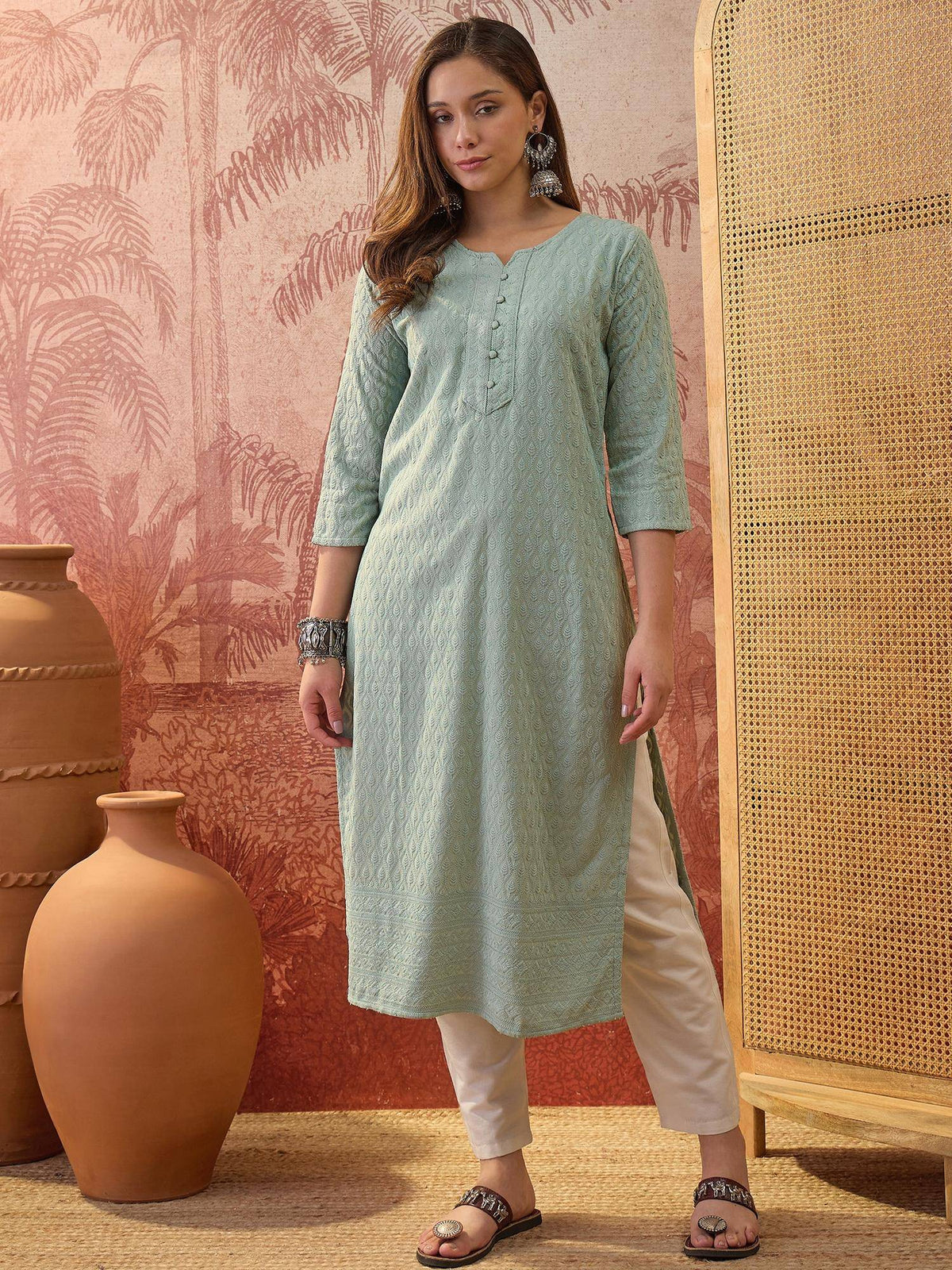 Maroon Lakhnavi Embroidered Kurtas | KDG - view 33