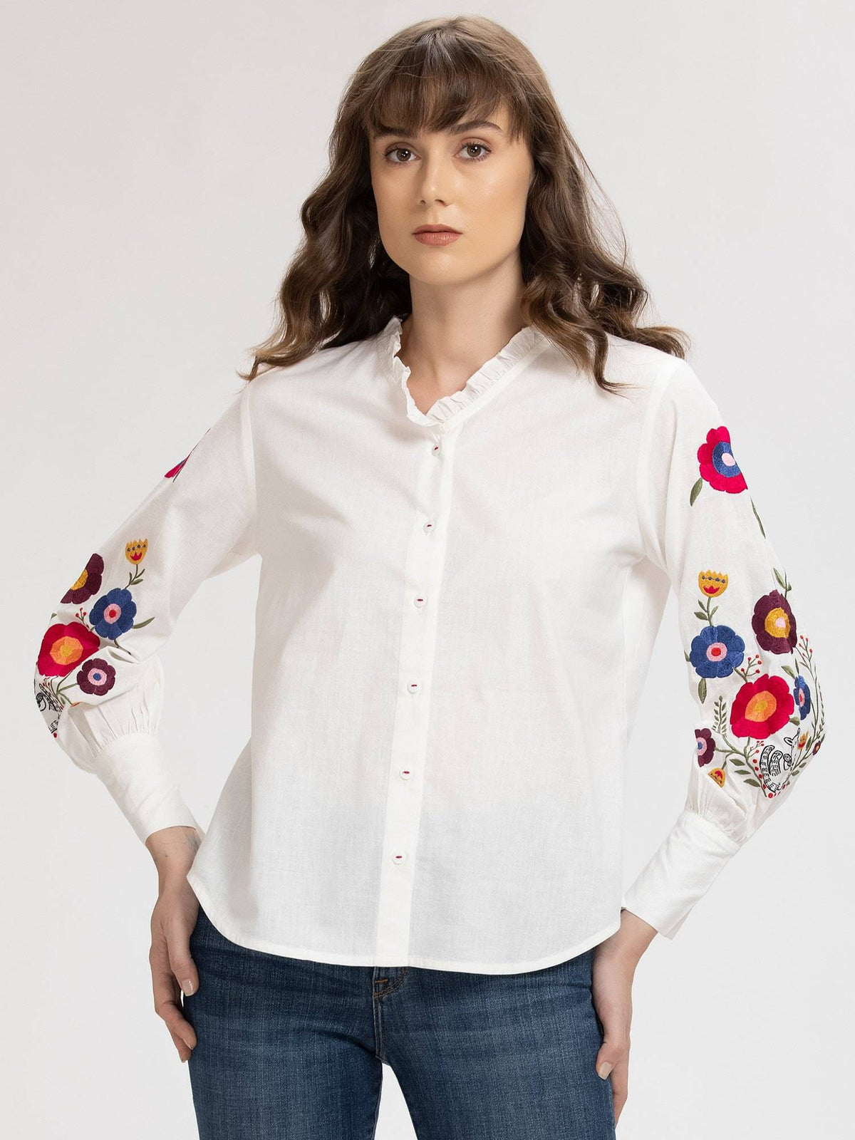 White Embroidered Shirt | S67 - view 1