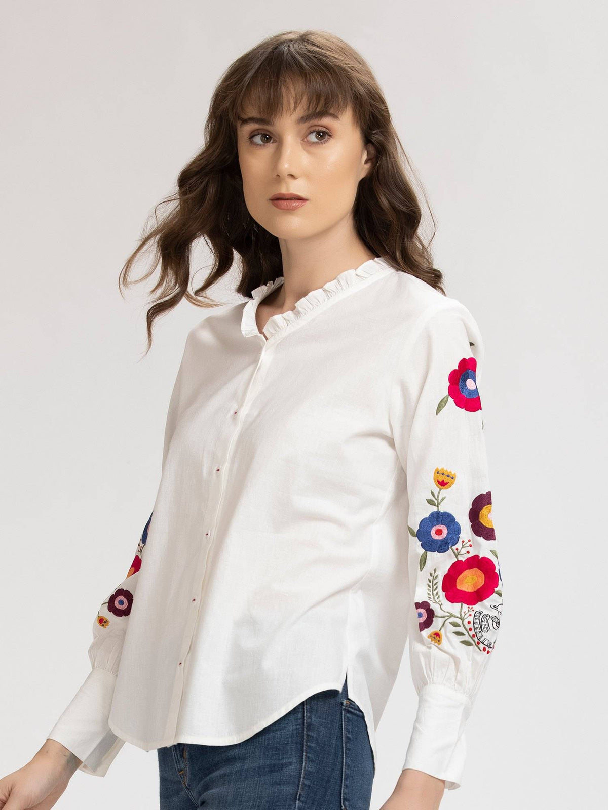White Embroidered Shirt | S67 - view 2