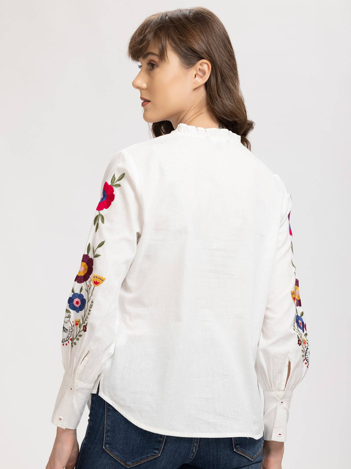 White Embroidered Shirt | S67 - view 3