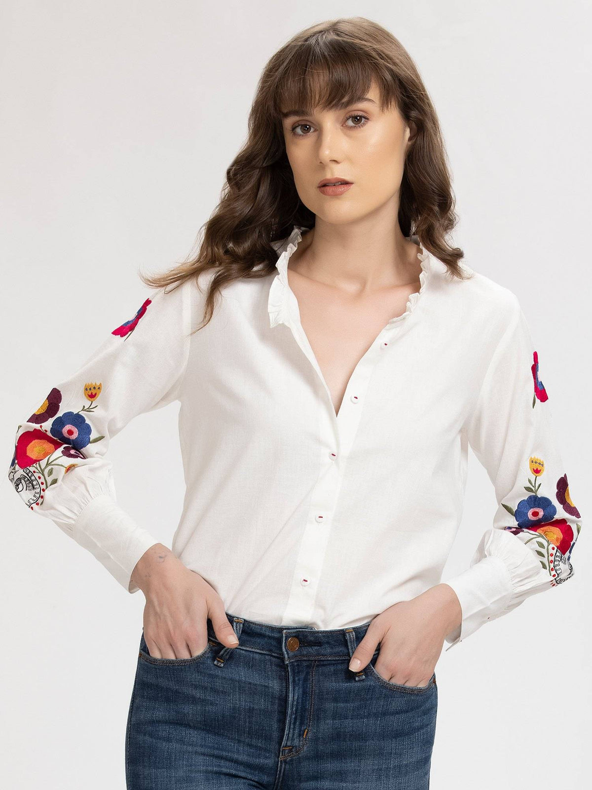 White Embroidered Shirt | S67 - view 4