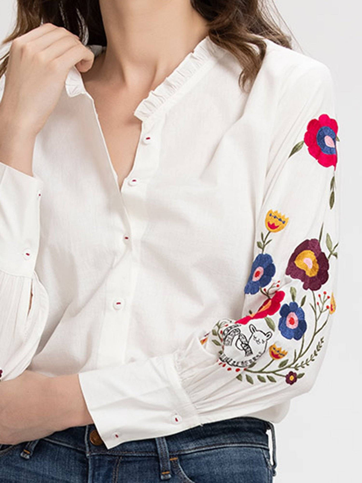 White Embroidered Shirt | S67 - view 5
