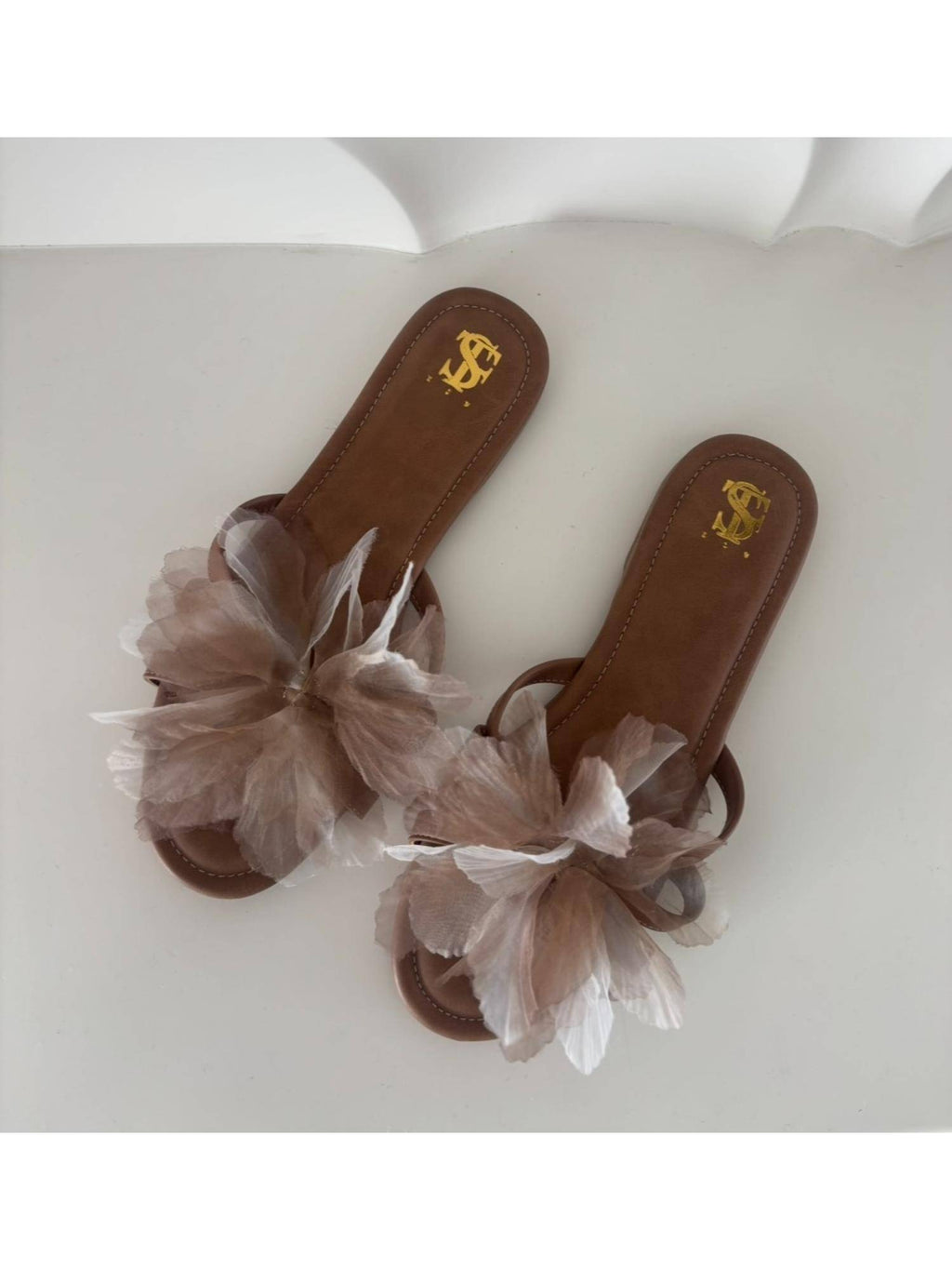 Brown Flower Flats | F61 - view 2