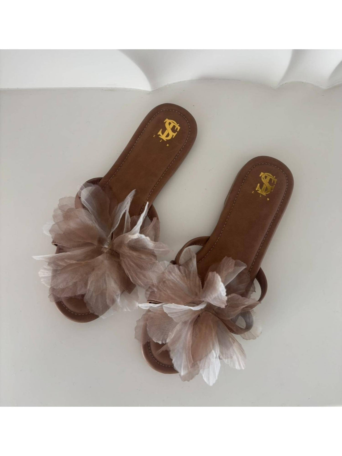 Brown Flower Flats | F61 - view 2