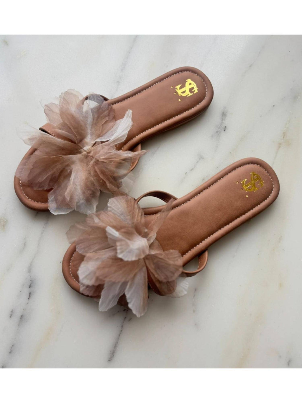 Brown Flower Flats | F61 - view 3
