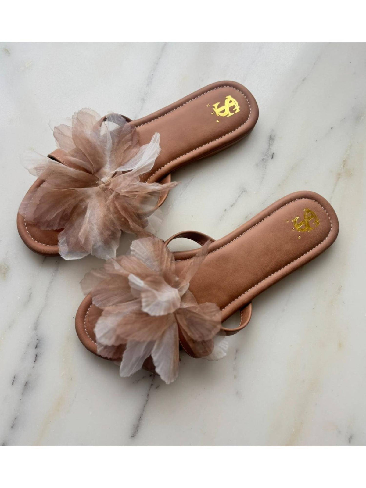 Brown Flower Flats | F61 - view 3