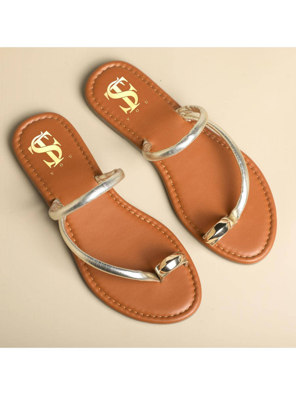 Golden Toe Flats | F61 - view 2