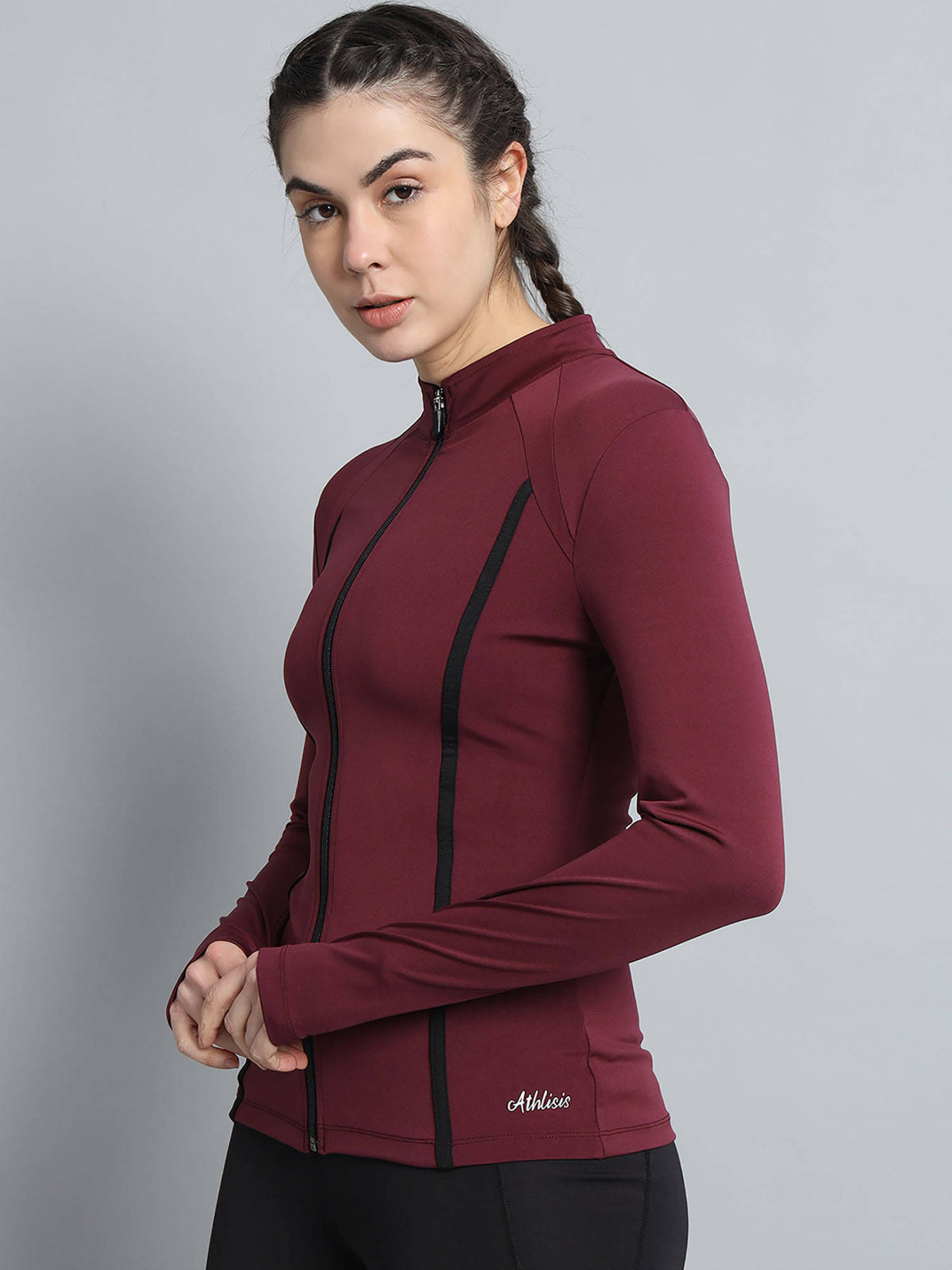 Maroon Women Dry-Fit Outdoor Jacket | JK12 - view 2