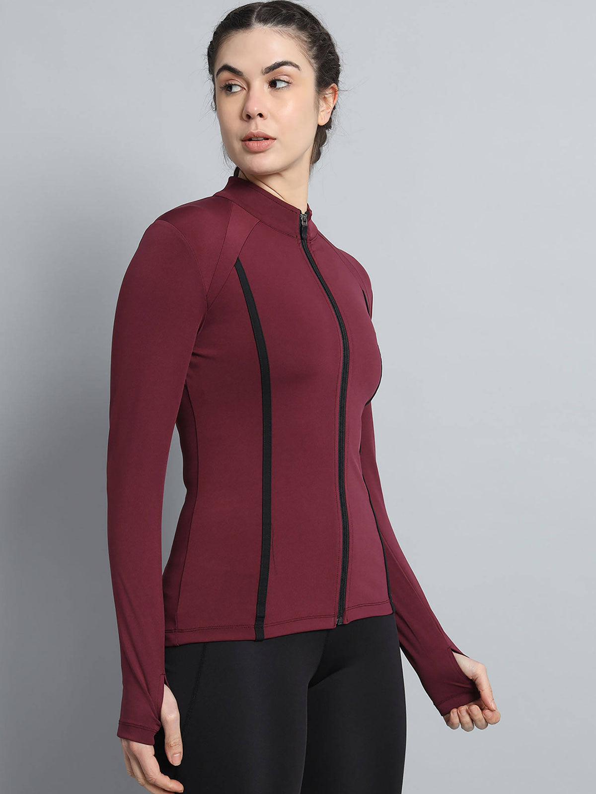 Maroon Women Dry-Fit Outdoor Jacket | JK12 - view 3