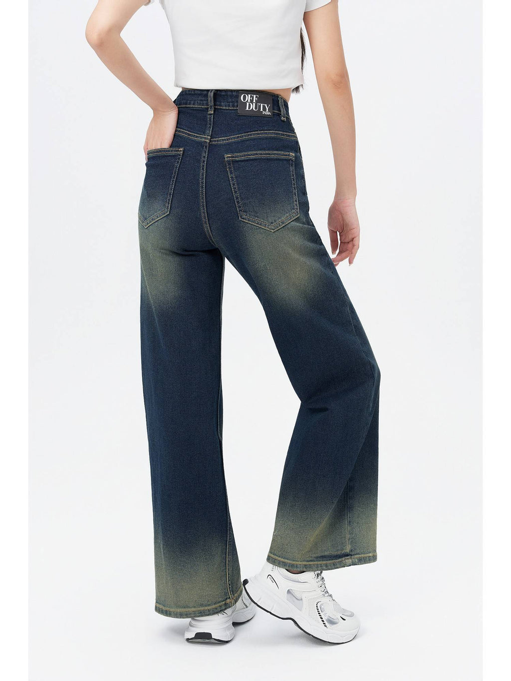 Sun-Burst Blue Wide Leg Jeans | WL90 - view 3
