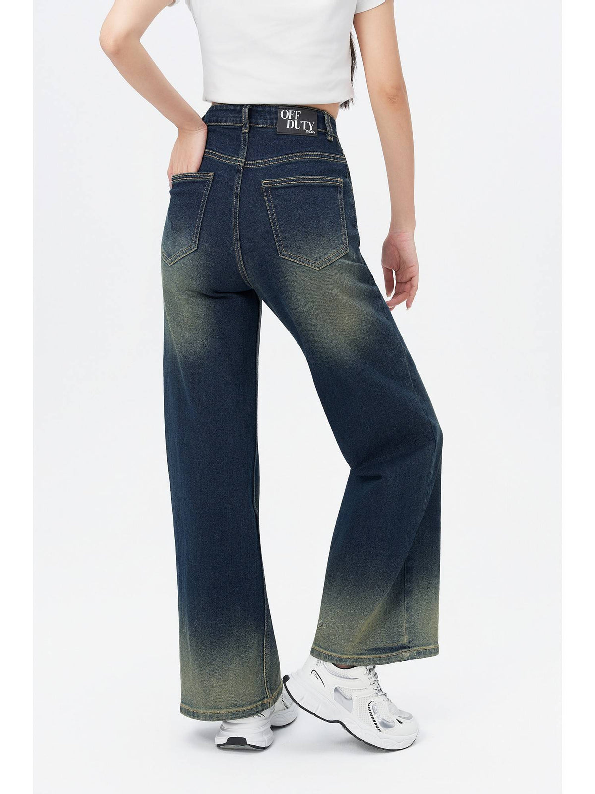 Sun-Burst Blue Wide Leg Jeans | WL90 - view 3