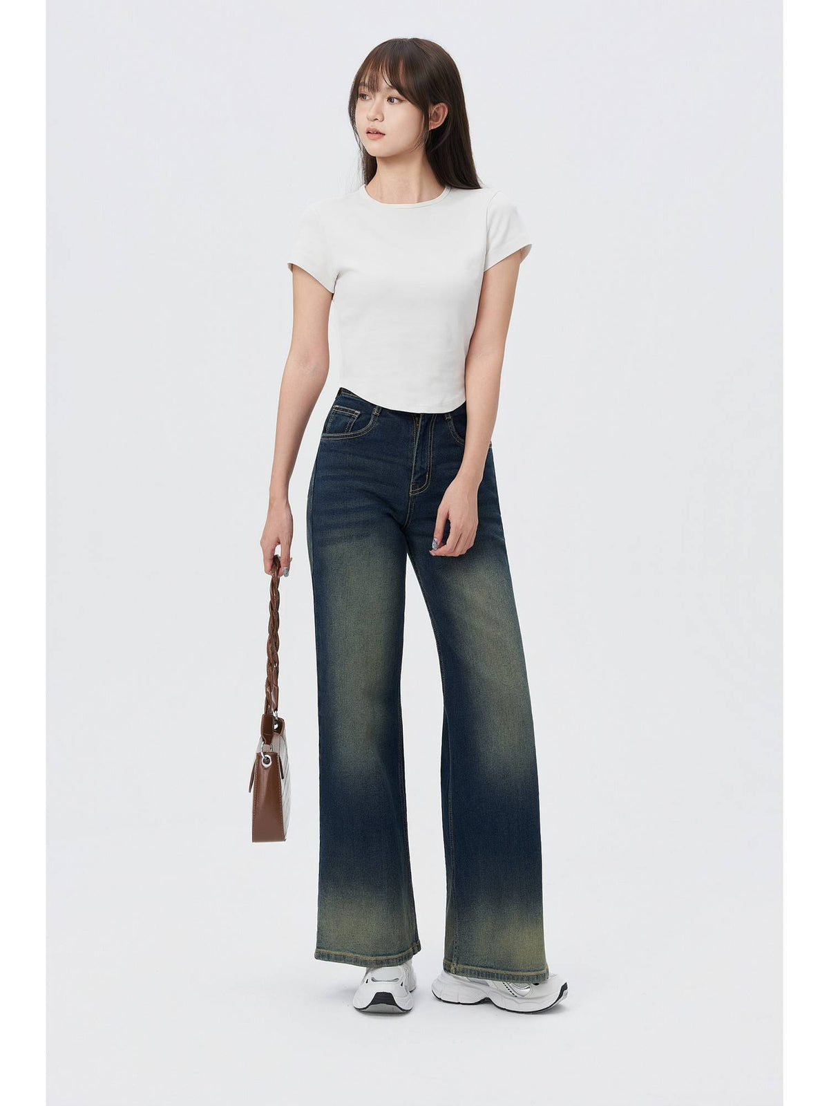 Sun-Burst Blue Wide Leg Jeans | WL90 - view 5