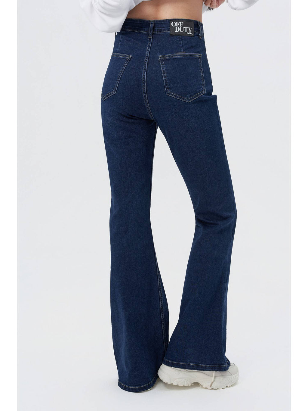 Ultra High Rise Flare Bootcut Jeans - Deep Indigo | BT10 - view 2