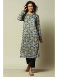 Women Blue Acrylic Printed Kurta | U3S - view 1