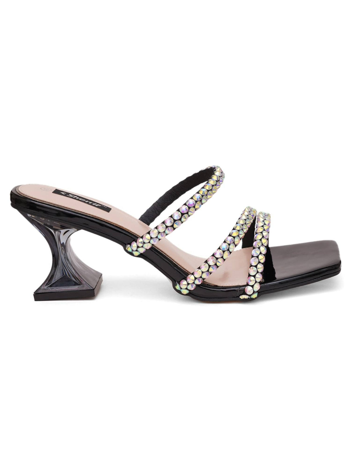 Pink Open Toe Spool Heels | H78 - view 20