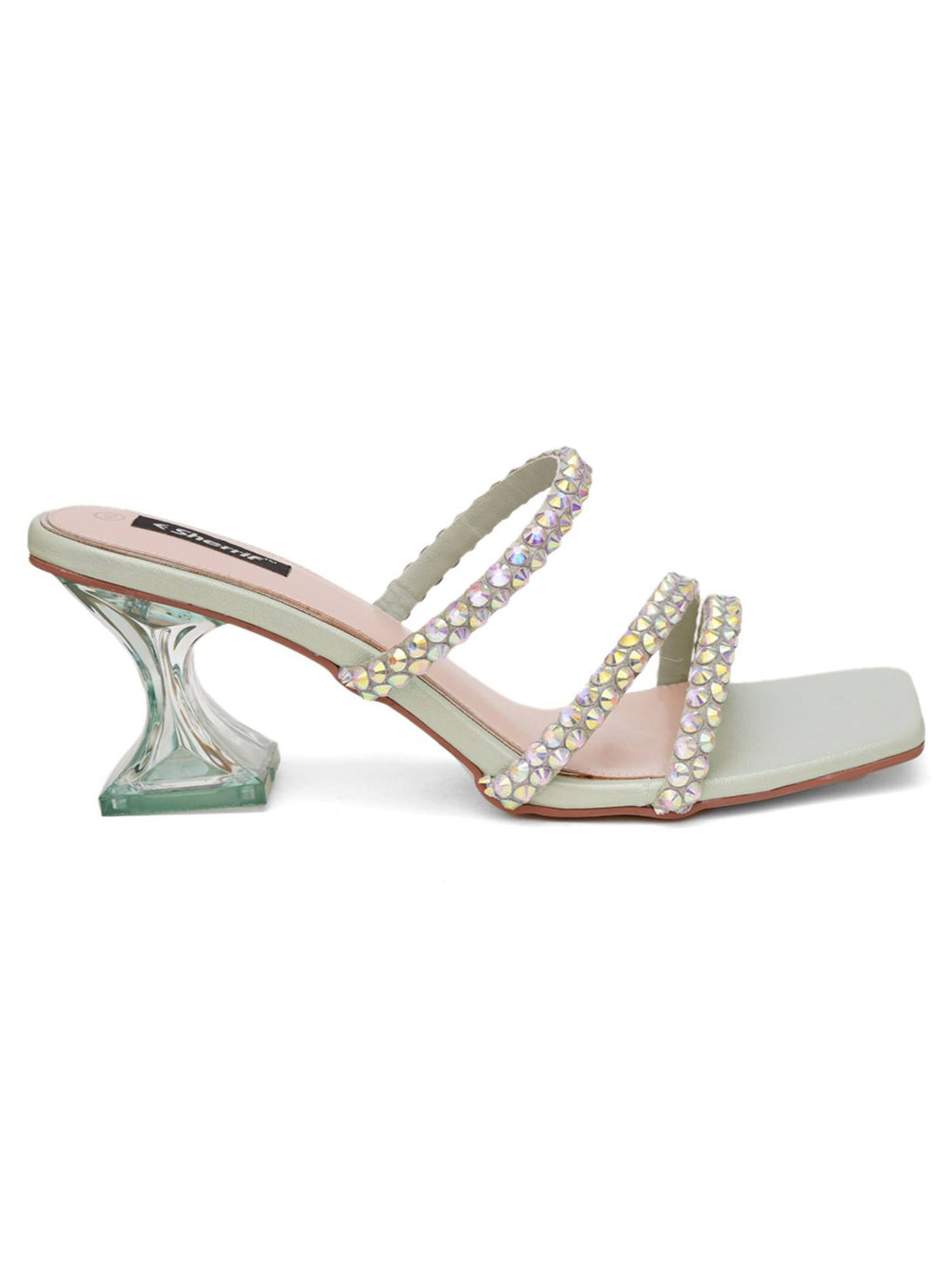 Pink Open Toe Spool Heels | H78 - view 27