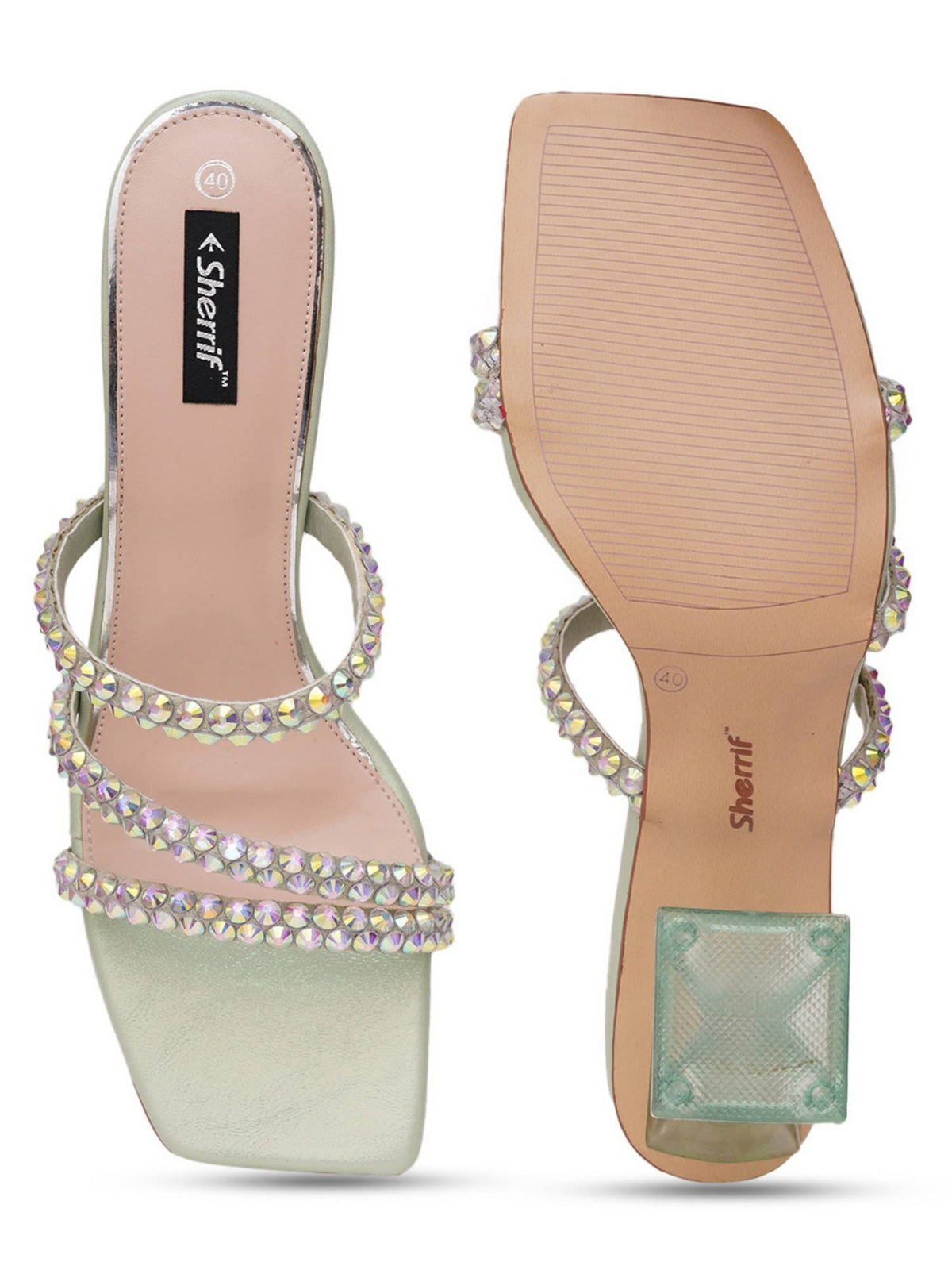 Pink Open Toe Spool Heels | H78 - view 31