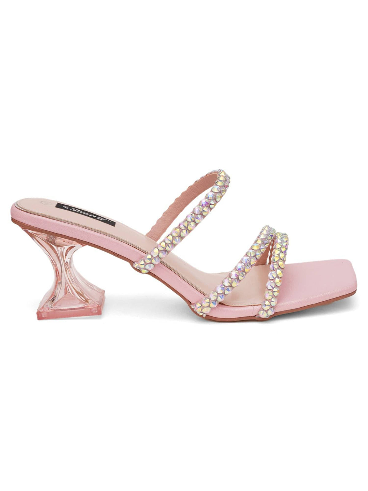Green Open Toe Spool Heels | H78 - view 36