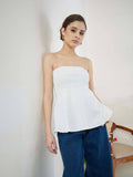 Stretchable Strapless Peplum Top | pt51 - view 12