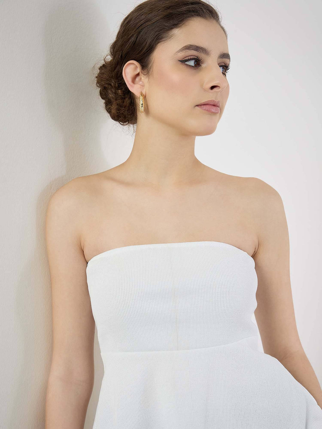 Stretchable Strapless Peplum Top | TT90 - view 16