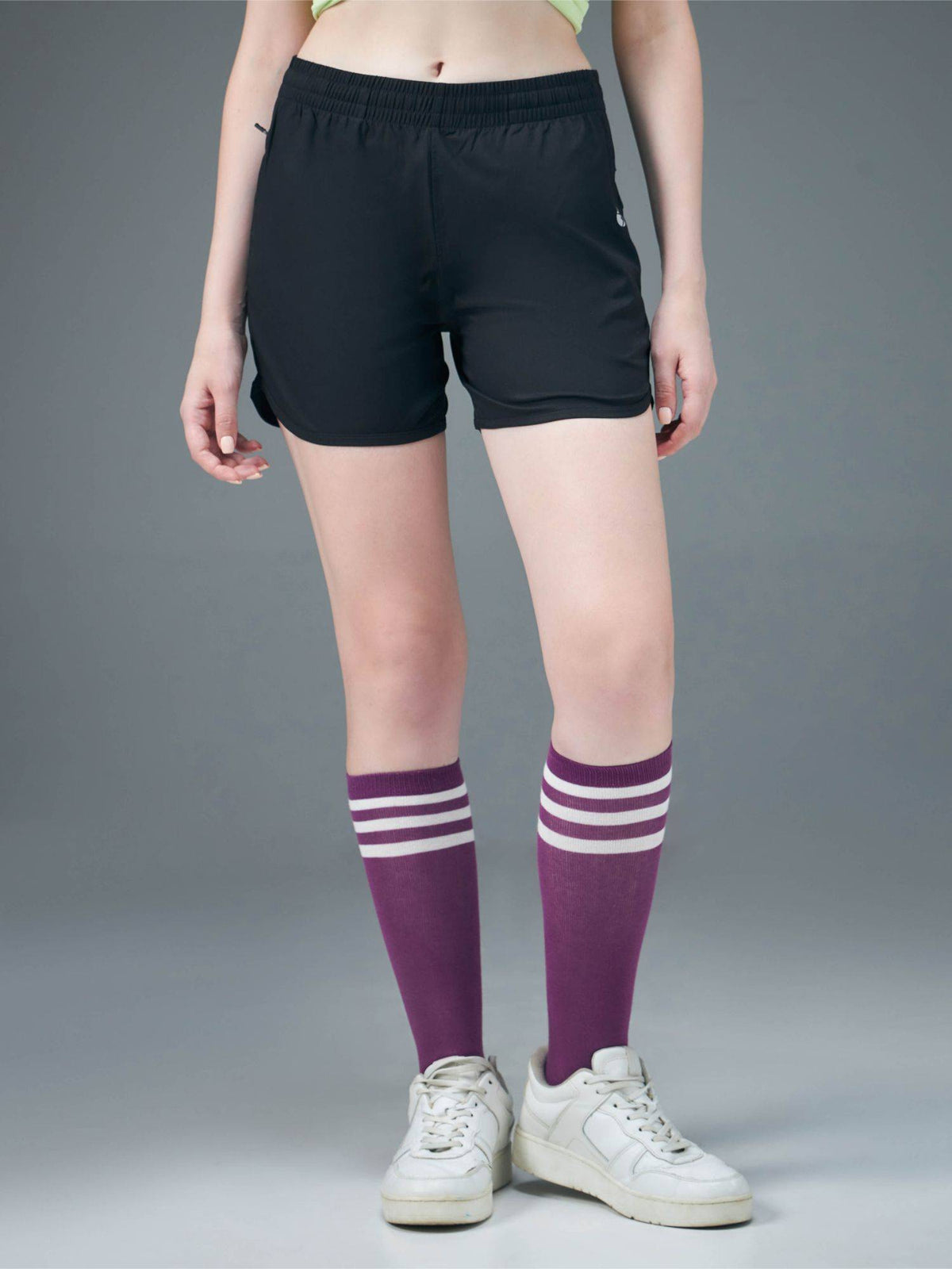 Black Solid Regular Fit Shorts - view 1