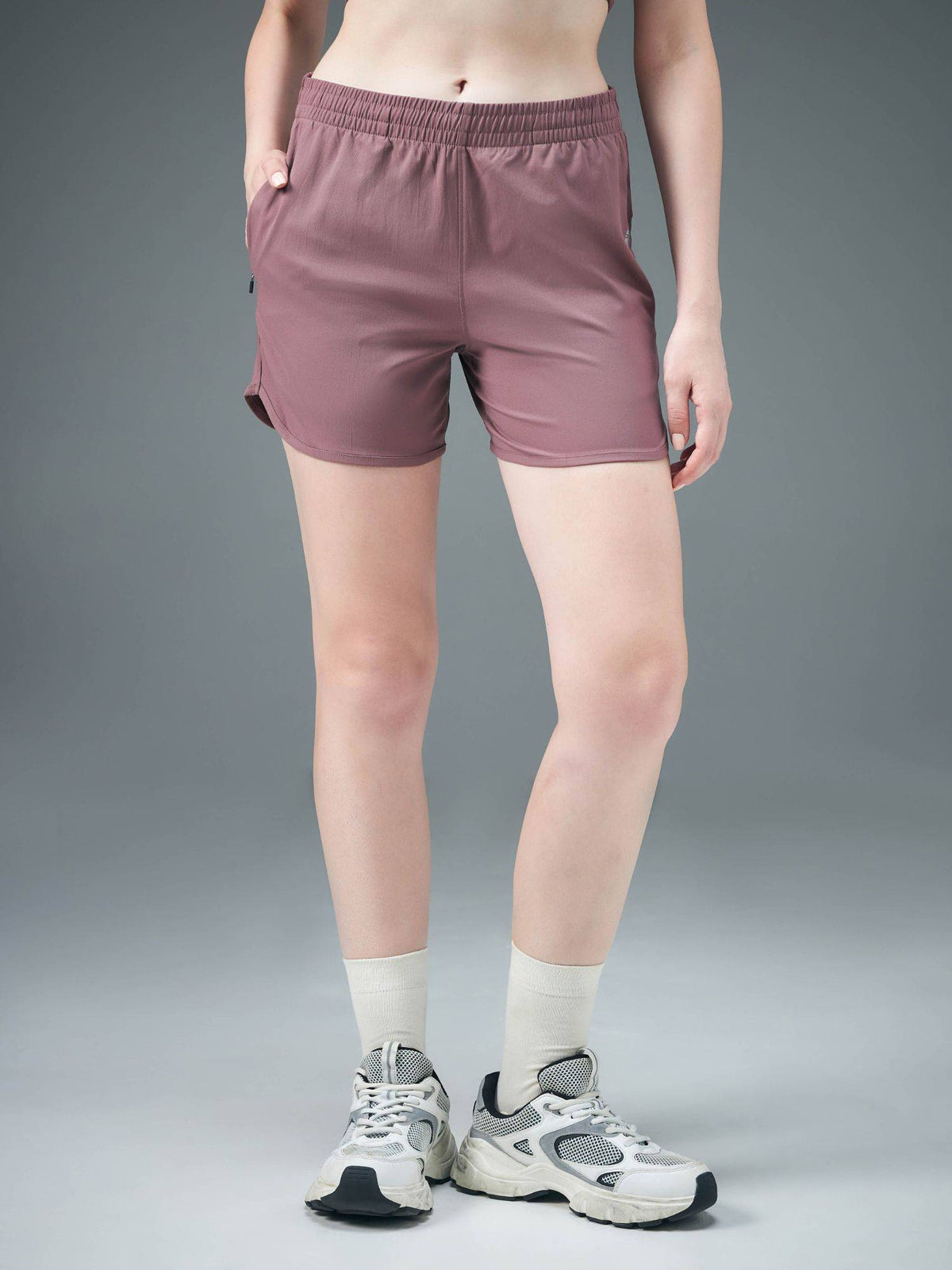 Black Solid Regular Fit Shorts - view 17