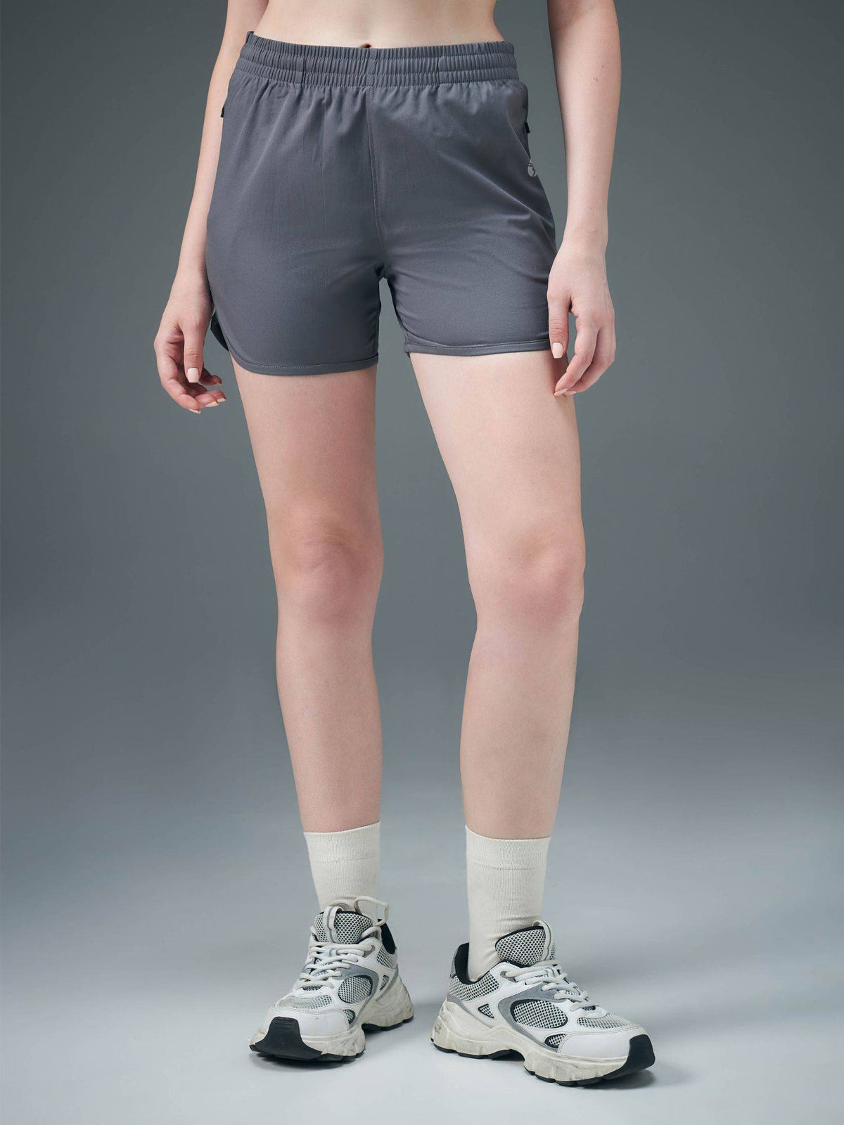 Black Solid Regular Fit Shorts - view 6