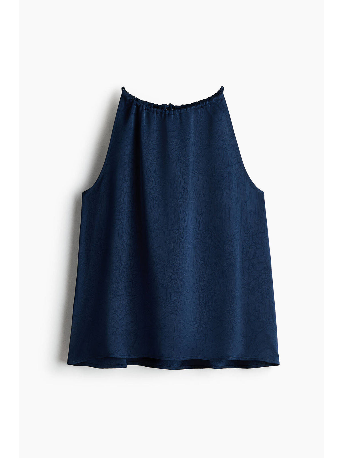 Women Blue Crinkled Satin Top | HT67 - view 5