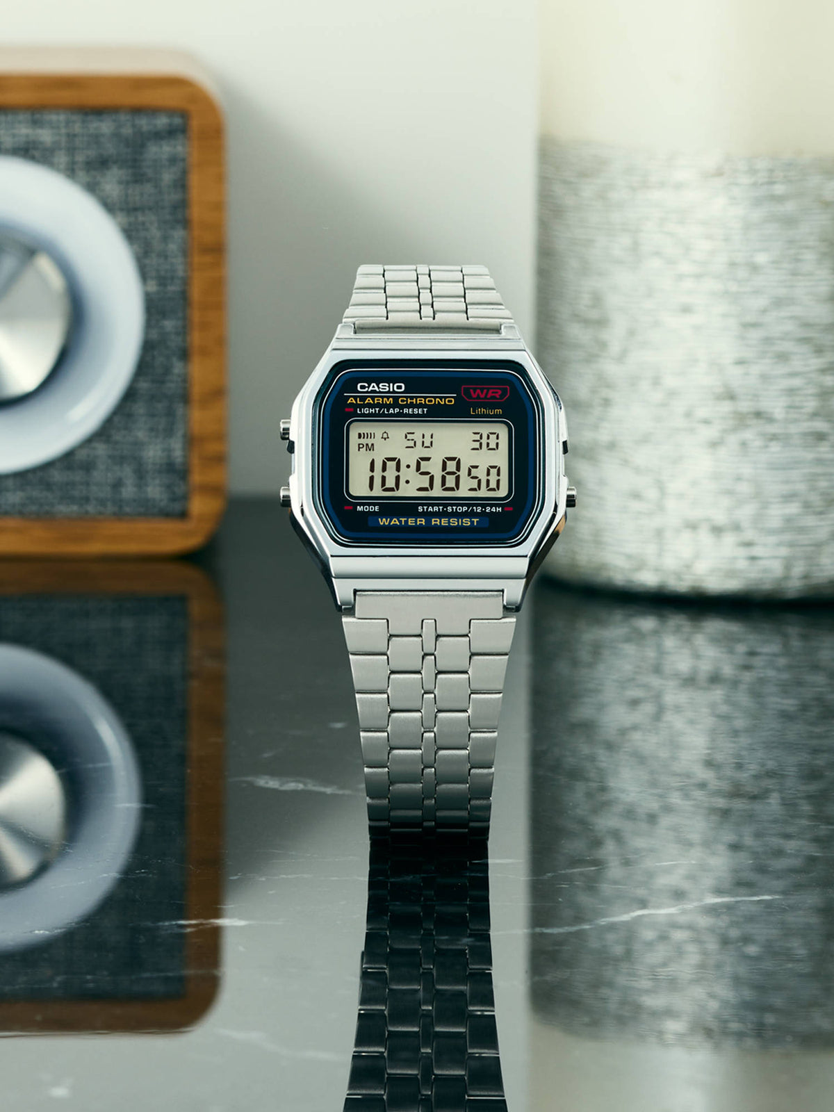 Unisex Vintage Series Black Dial Digital Watch - A159WA-N1DF | W92 - view 1