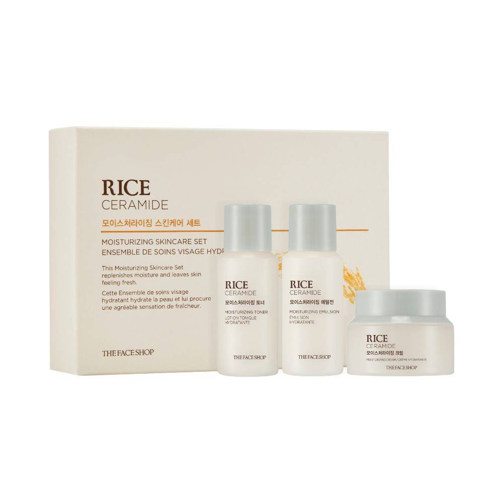 Rice & Ceramide Moisturizing Skincare Set, Complete Travel Friendly Skincare Routine | FC3 - view 1