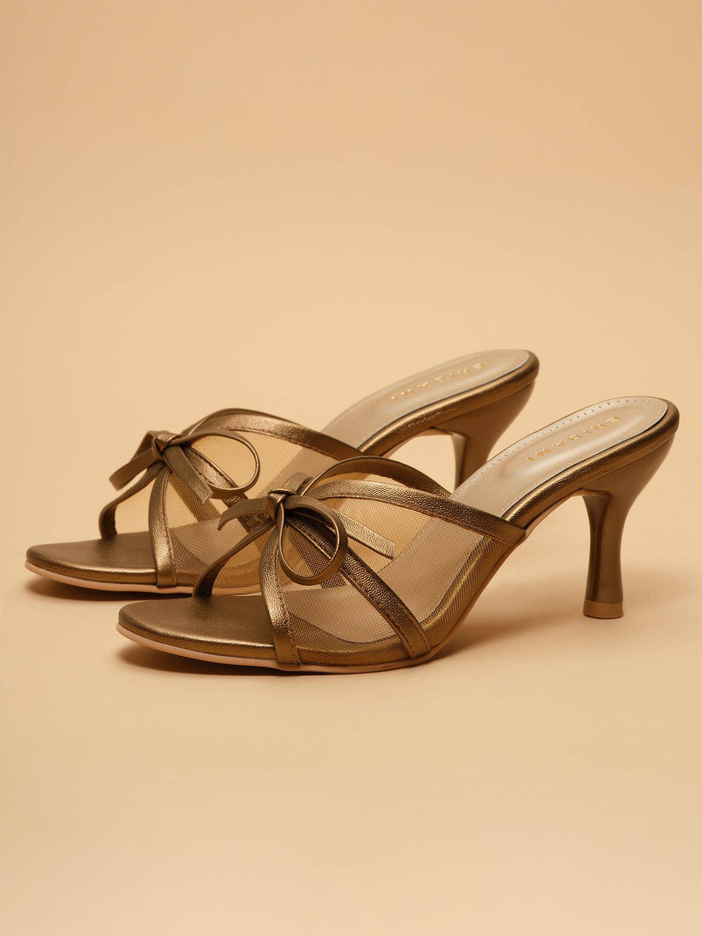 Aliha Antique Bronze Slip On Stiletto Heels | H78 - view 1