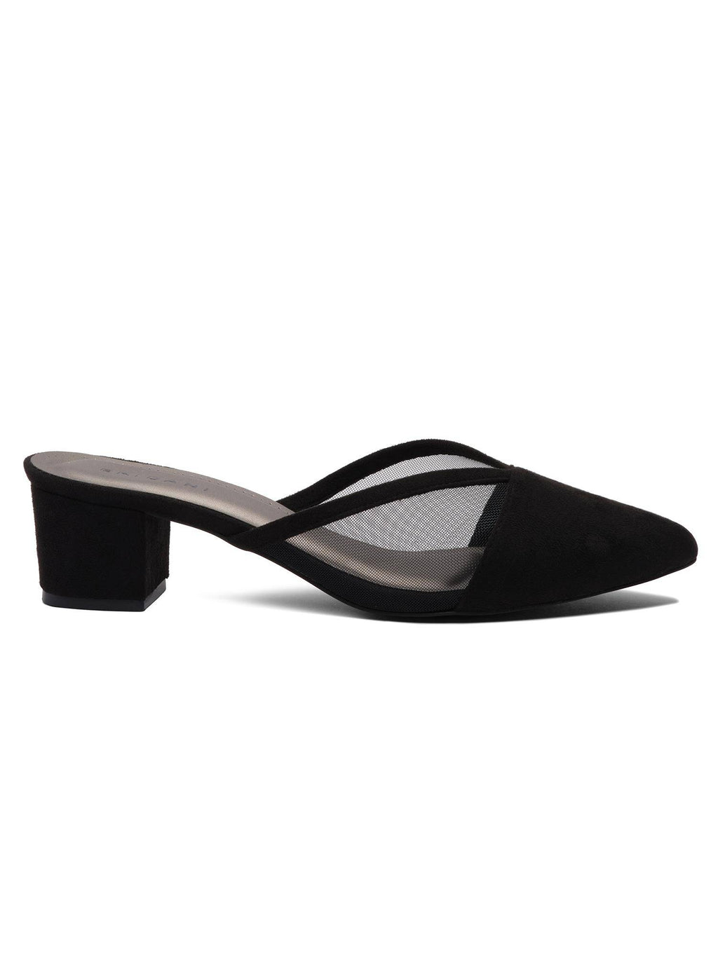 Divaire Black Solid Mules | H78 - view 2